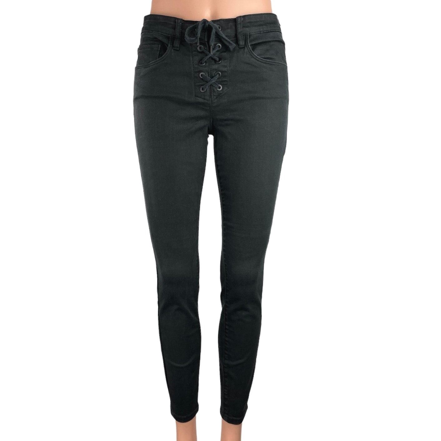 Blanknyc Black Mid Rise Ankle Stretch Denim Classique Skinny Denim Jeans Size 27